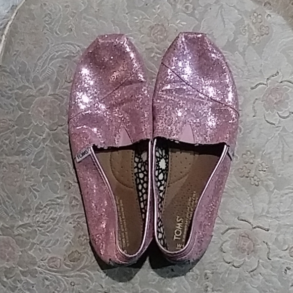 light pink glitter shoes